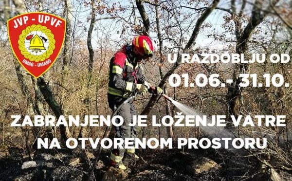 🔴OBAVIJEST-ZABRANA LOŽENJA VATRE NA OTVORENOM